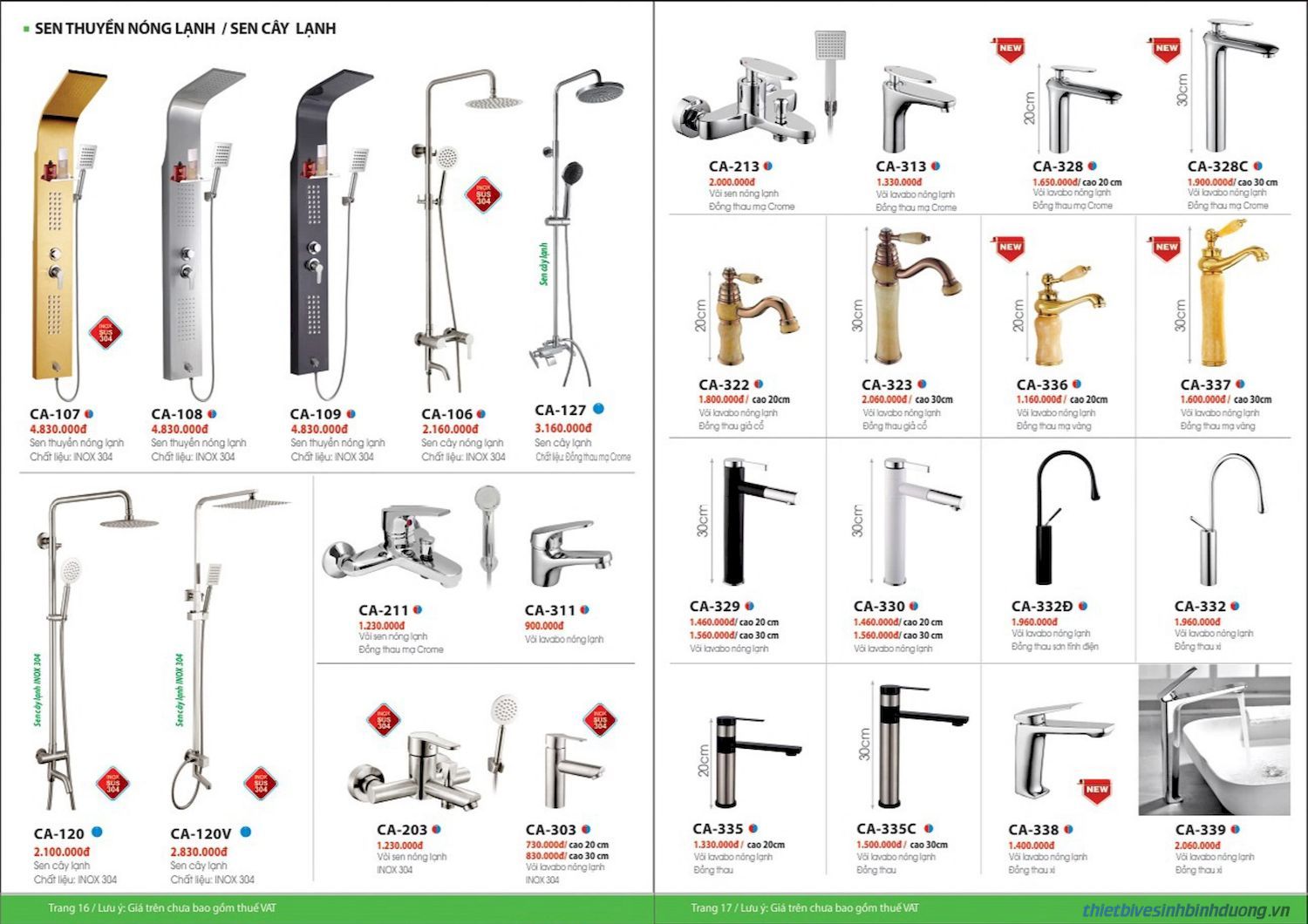 Thiết bị vệ sinh FORLARD Catalogue và Bảng giá mới nhất /Page 8